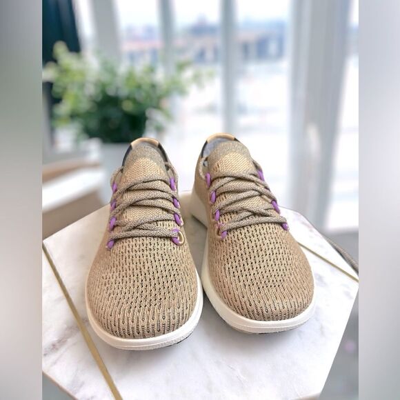 ALLBIRDS LIMITED EDITION Hazy Beige/Lux Purple (White Sole) Tree Dasher 2 Sz 9.5 - Picture 4 of 16